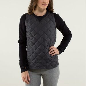 RARE Lululemon Fluff Off Crew Sz 6 In Black